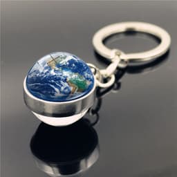 image-Solar System Planet Galaxy Nebula Keychain Crystal Pendant