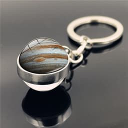 image-Solar System Planet Galaxy Nebula Keychain Crystal Pendant
