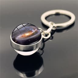 image-Solar System Planet Galaxy Nebula Keychain Crystal Pendant