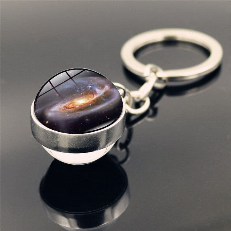 image-Solar System Planet Galaxy Nebula Keychain Crystal Pendant