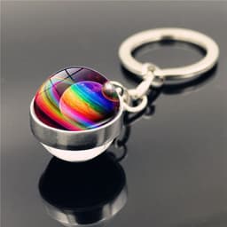 image-Solar System Planet Galaxy Nebula Keychain Crystal Pendant
