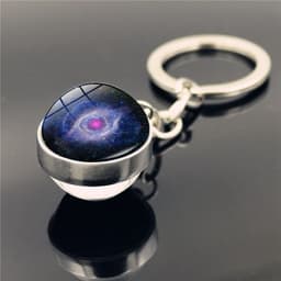 image-Solar System Planet Galaxy Nebula Keychain Crystal Pendant