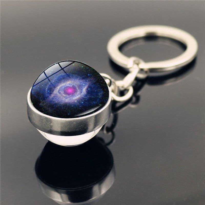 image-Solar System Planet Galaxy Nebula Keychain Crystal Pendant