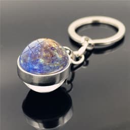 image-Solar System Planet Galaxy Nebula Keychain Crystal Pendant