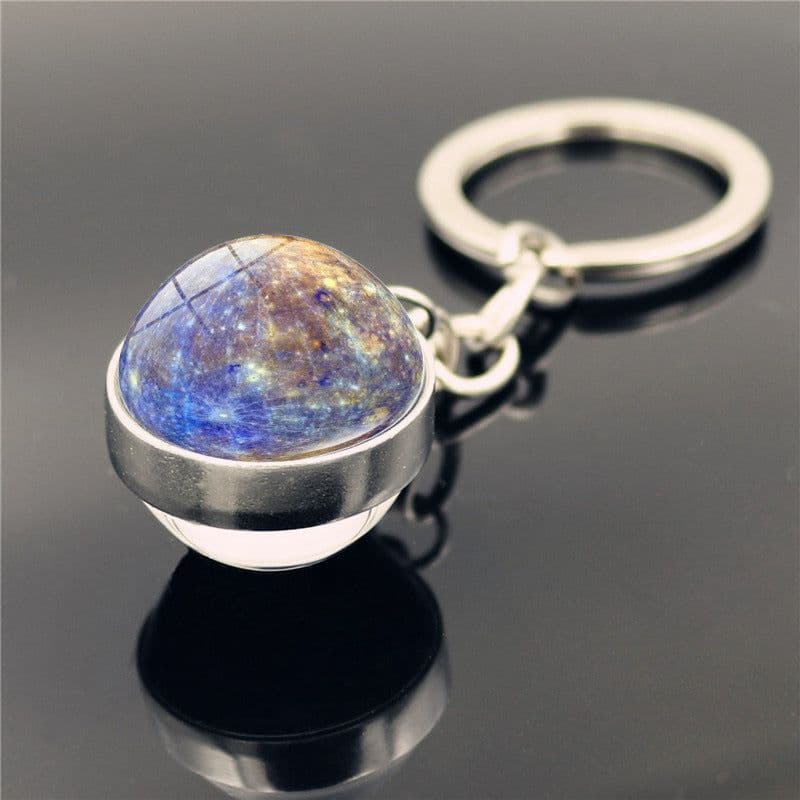 image-Solar System Planet Galaxy Nebula Keychain Crystal Pendant