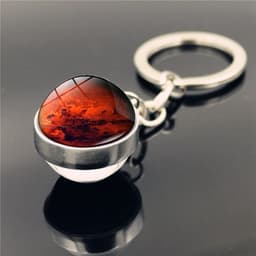 image-Solar System Planet Galaxy Nebula Keychain Crystal Pendant