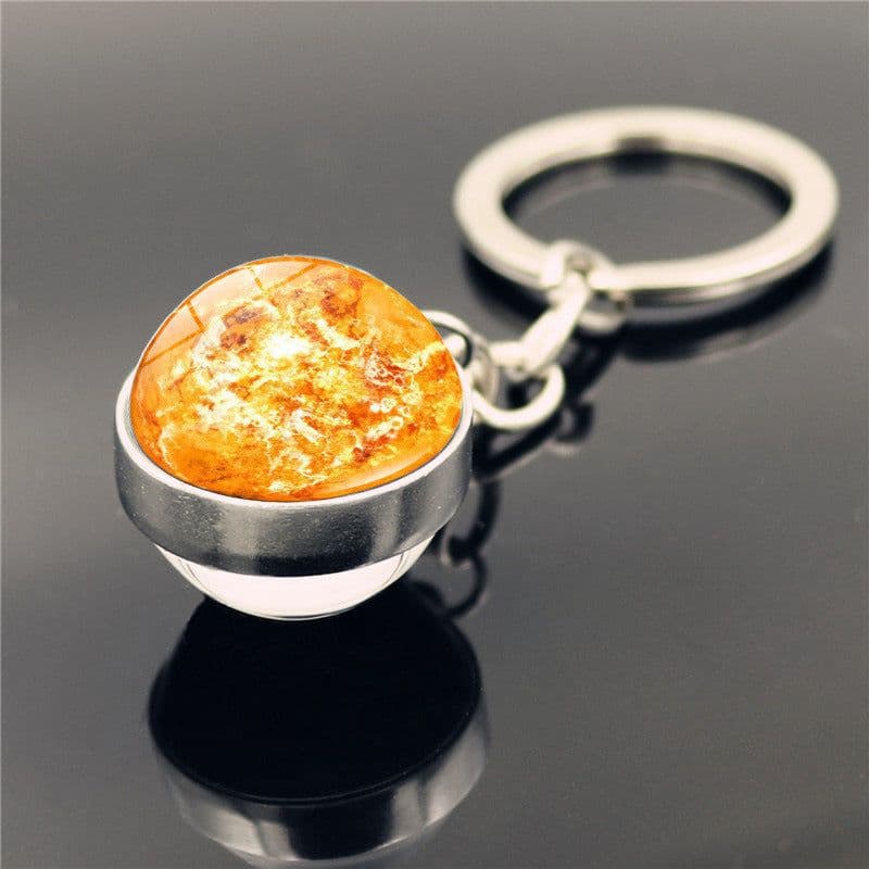 image-Solar System Planet Galaxy Nebula Keychain Crystal Pendant