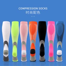 image-Compression Socks Sports Running Cycling Unisex Rose Red XXL