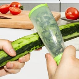 image-Stainless Steel Vegetable Peeler with Storage Box