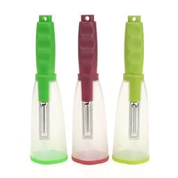 image-Stainless Steel Vegetable Peeler with Storage Box