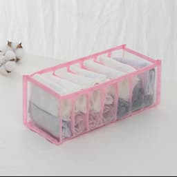 image-Underwear Storage Box Set - 3 Piece Drawer Organizer with Mesh Grid