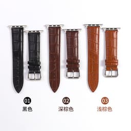 image-YLZ Genuine Leather Apple Watch Strap Crocodile Pattern Universal