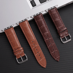 image-YLZ Genuine Leather Apple Watch Strap Crocodile Pattern Universal