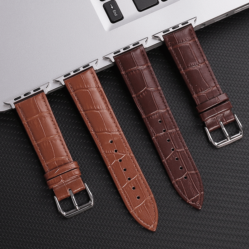 image-YLZ Genuine Leather Apple Watch Strap Crocodile Pattern Universal