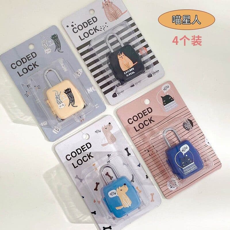 image-Combination Padlock Mini Cabinet Lock Chinese Style