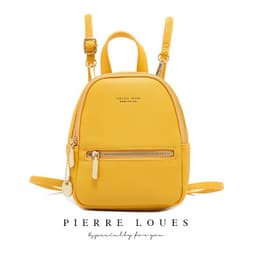 image-Pierre Louis Women's PU Leather Backpack Small Square Bag Gray