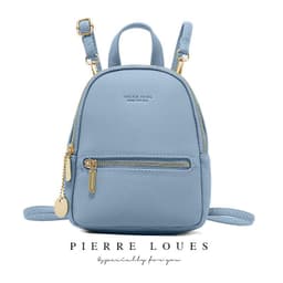 image-Pierre Louis Women's PU Leather Backpack Small Square Bag Gray