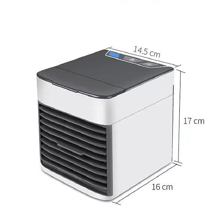 image-USB Spray Air Cooler Fan Desktop Humidifier 7 Color LED