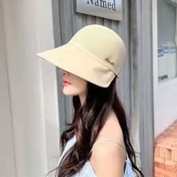 image-Women's Large Brim Sun Hat - Acrylic UV Protection Summer Shade
