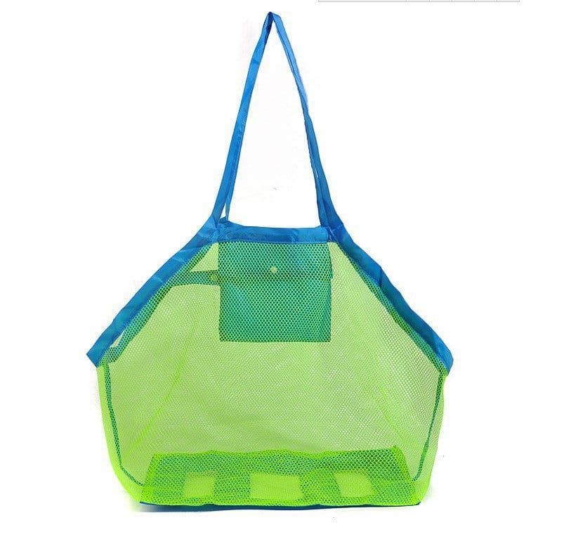 image-Beach Toy Storage Bag Mesh Tote for Kids Sand Toys Towels