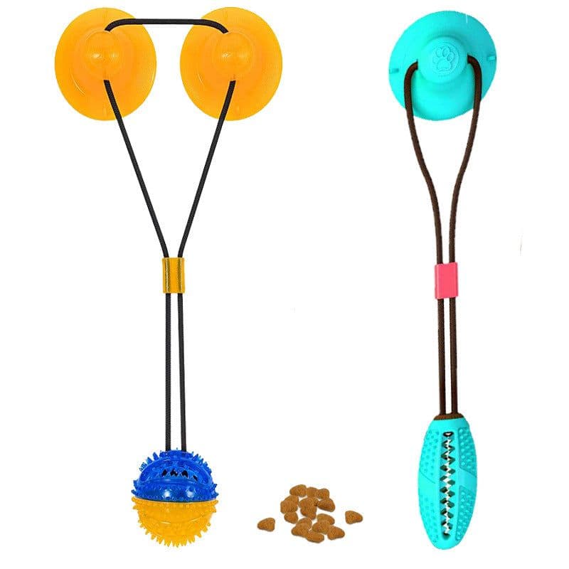 image-Dog Tug Toy with Double Suction Cup and Rope Ball Feeder