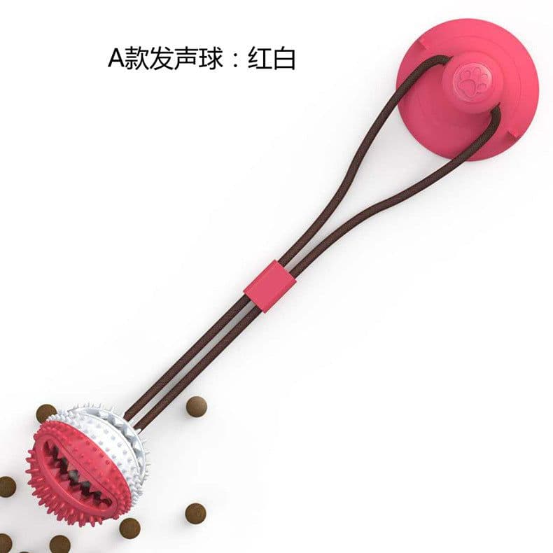 image-Dog Tug Toy with Double Suction Cup and Rope Ball Feeder