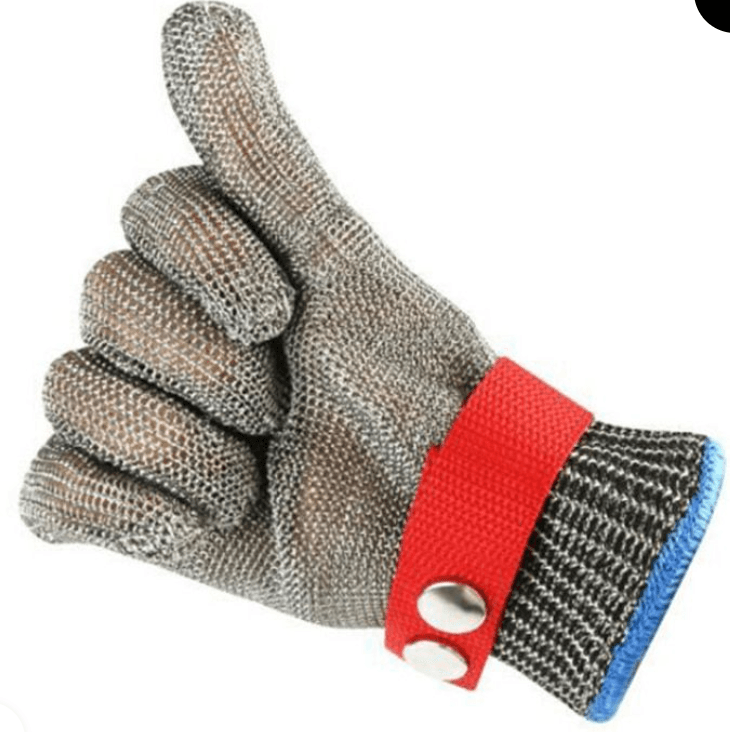 image-Cut-Resistant Gloves Stainless Steel Wire Grade 5 Metal Safety Gloves