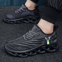image-Men's Breathable Mesh Running Shoes Casual Sports Sneakers