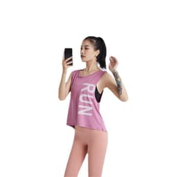 image-Women's Quick-Dry Sleeveless Fitness Vest Breathable Workout Top