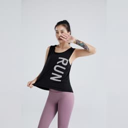 image-Women's Quick-Dry Sleeveless Fitness Vest Breathable Workout Top