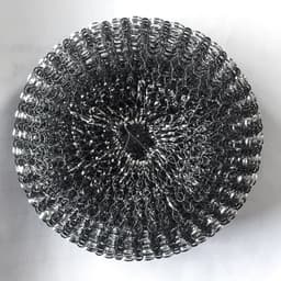 image-Kitchen Pot Brush with Steel Wire Ball Short Handle Dishwashing Cleaning Brush