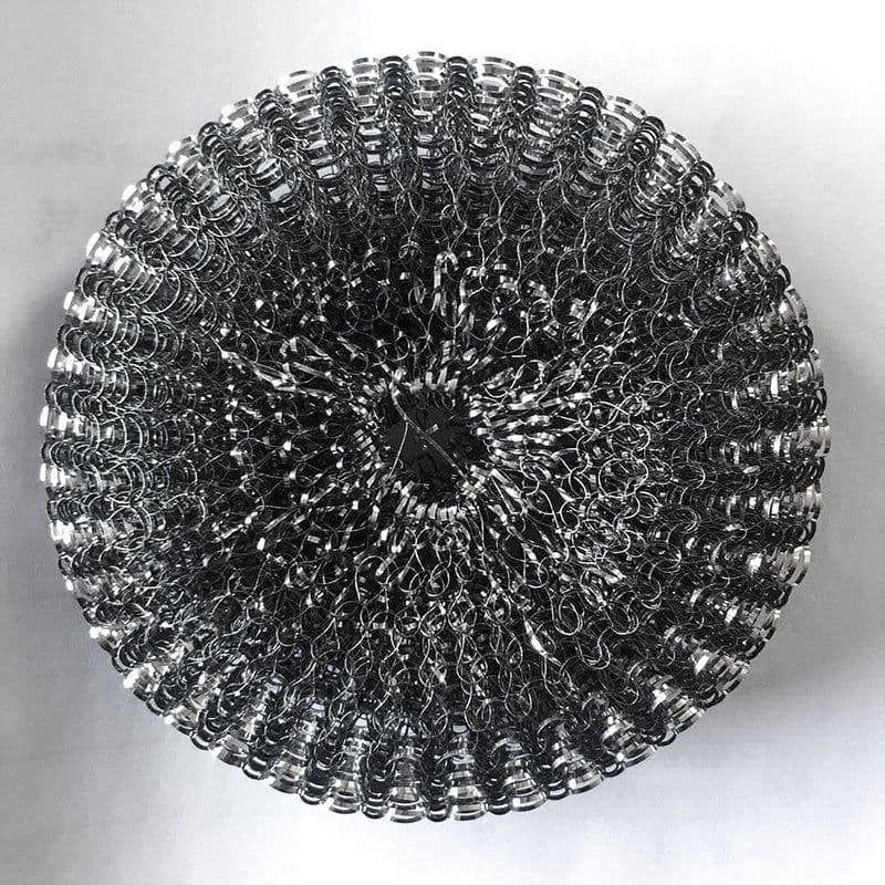 image-Kitchen Pot Brush with Steel Wire Ball Short Handle Dishwashing Cleaning Brush
