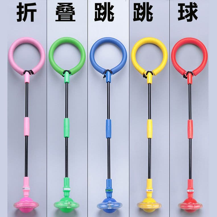 image-Folding Jump Ring Flashing PVC Fitness Toy for Youth 7-14 Years