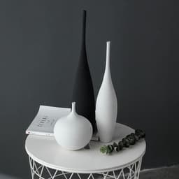 image-Jingdezhen Handmade Ceramic Vase Modern Minimalist Geometric Decor