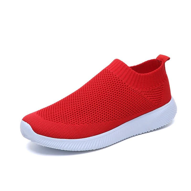 image-Women's Breathable Mesh Casual Loafers Flat Slip-On Shoes