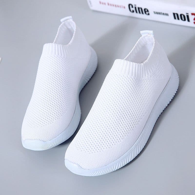 image-Women's Breathable Mesh Casual Loafers Flat Slip-On Shoes