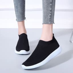 image-Women's Breathable Mesh Casual Loafers Flat Slip-On Shoes