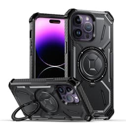 image-iPhone 14 Pro Max Magnetic Ring Case with Kickstand 2-in-1 Armor