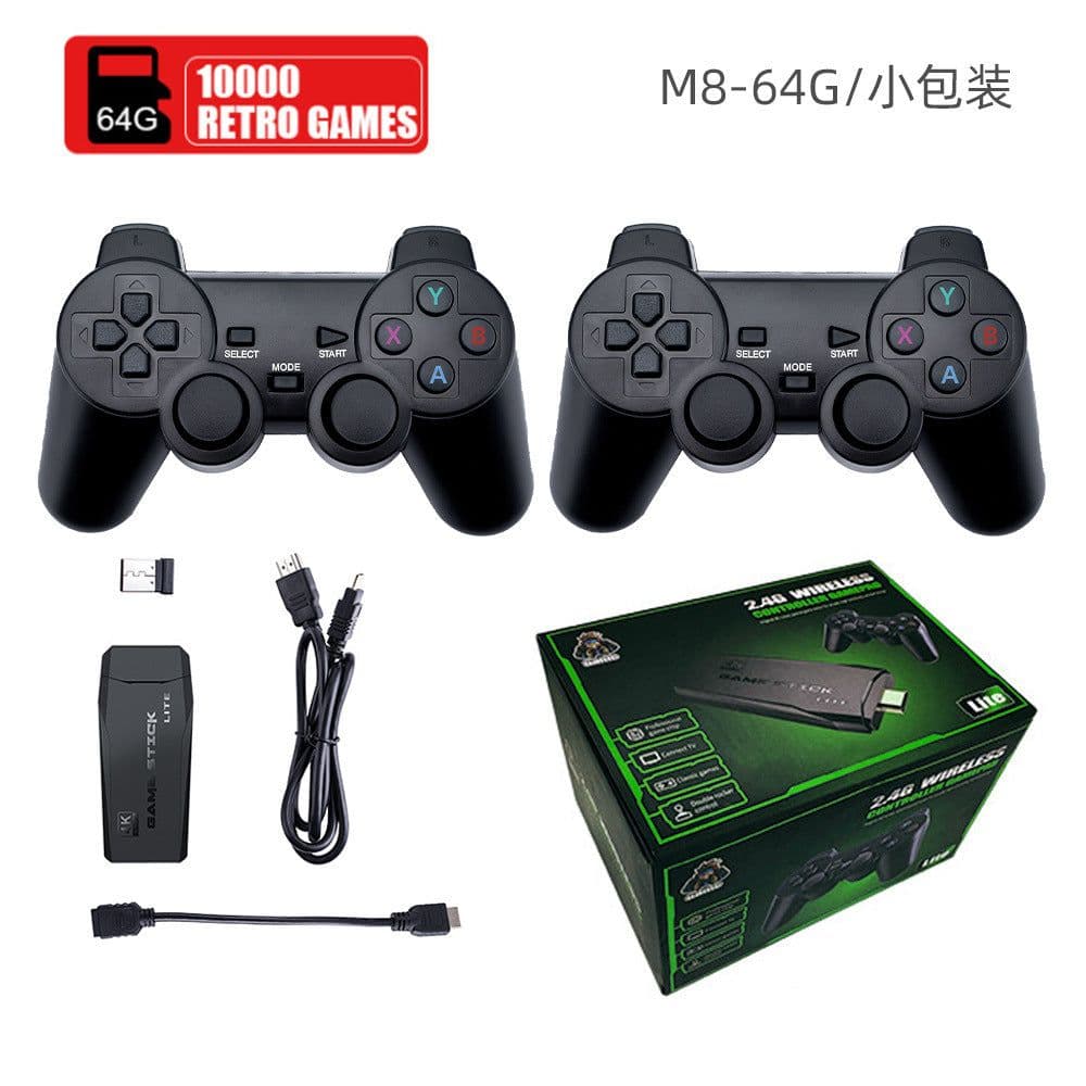 image-M8 Game Console 4K HD TV with Dual 2.4G Wireless Controllers