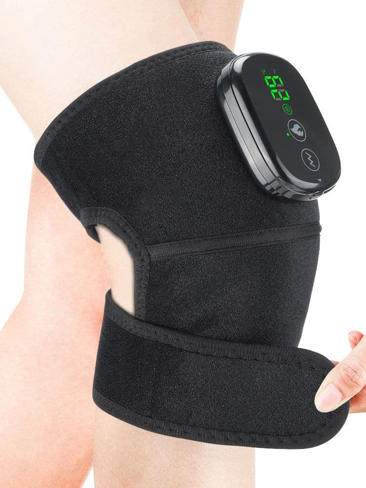 image-Electric Heating Knee Pads with Vibration Massage and 3-Level Temperature Control