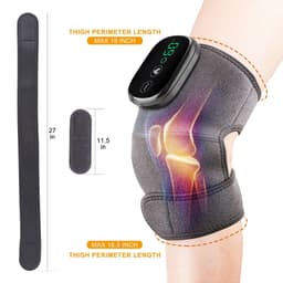 image-Electric Heating Knee Pads with Vibration Massage and 3-Level Temperature Control