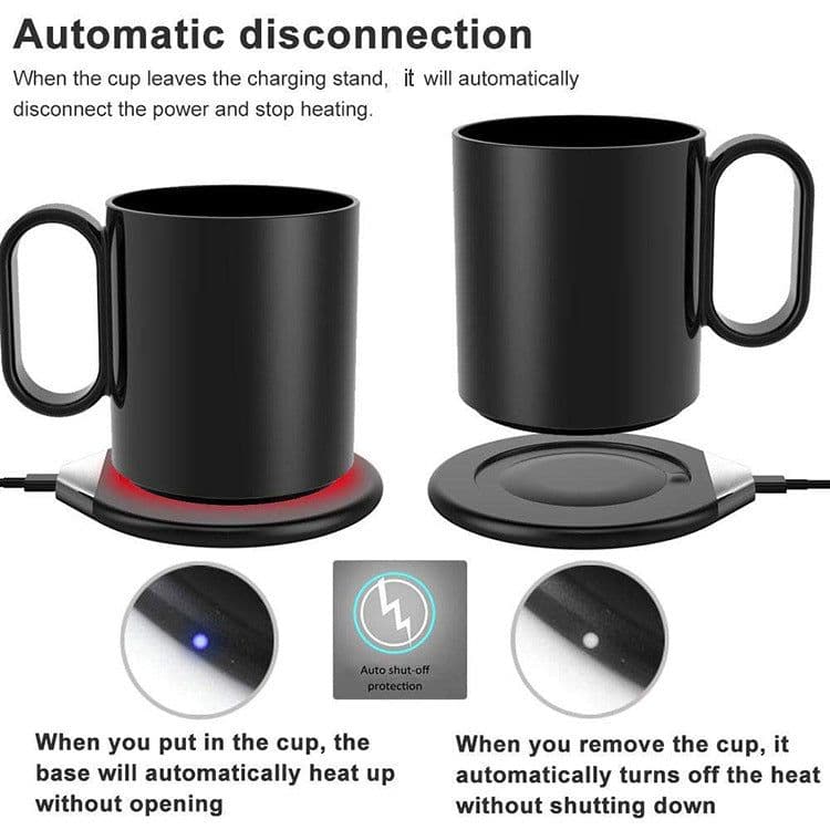 image-Smart USB Thermostat Heating Mug with Wireless Charging