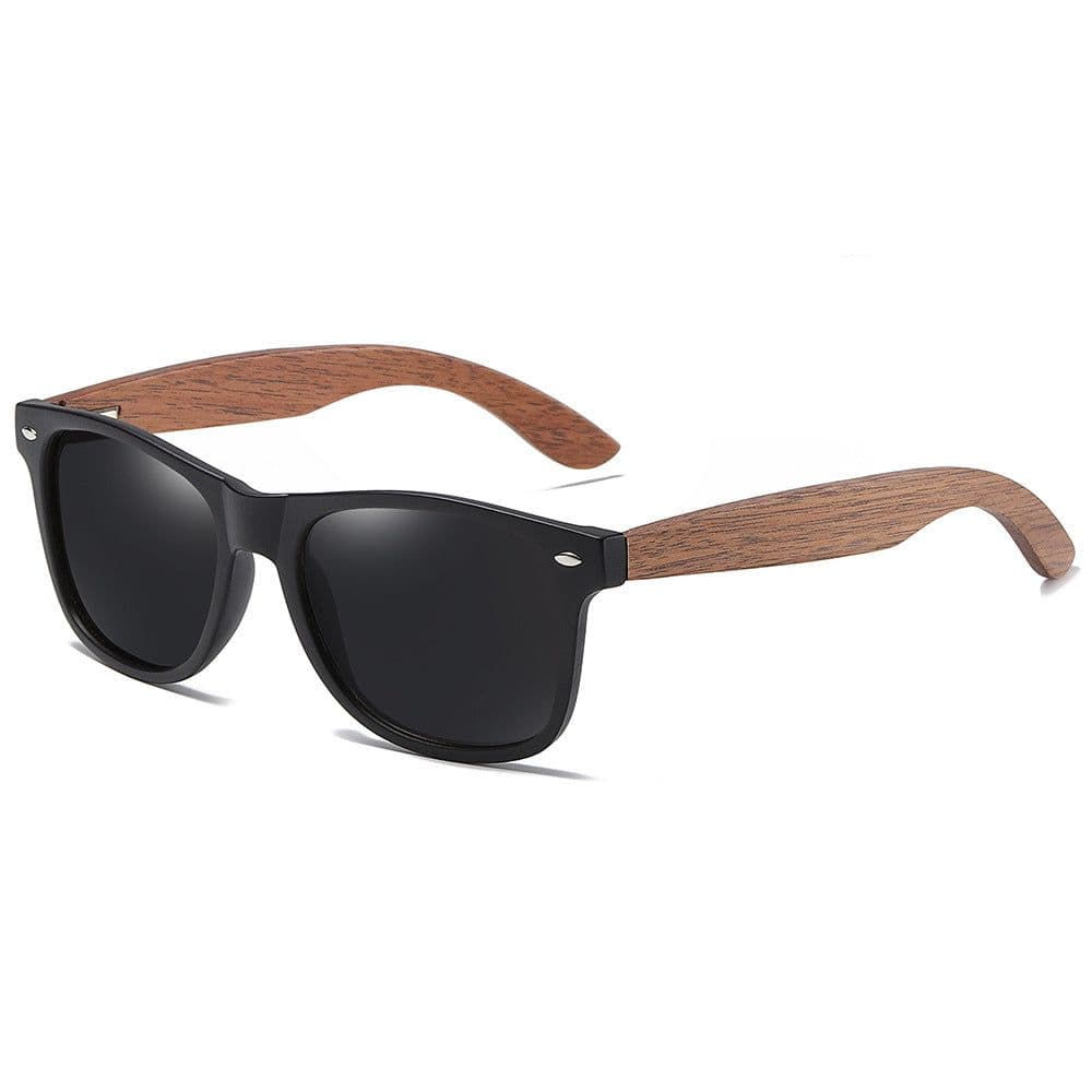 image-KITHDIAL Wooden Polarized Sunglasses 7061H Walnut Frame UV400