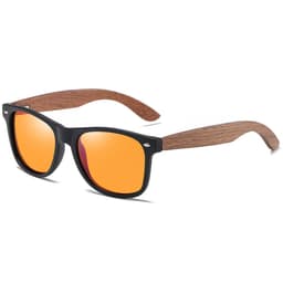 image-KITHDIAL Wooden Polarized Sunglasses 7061H Walnut Frame UV400