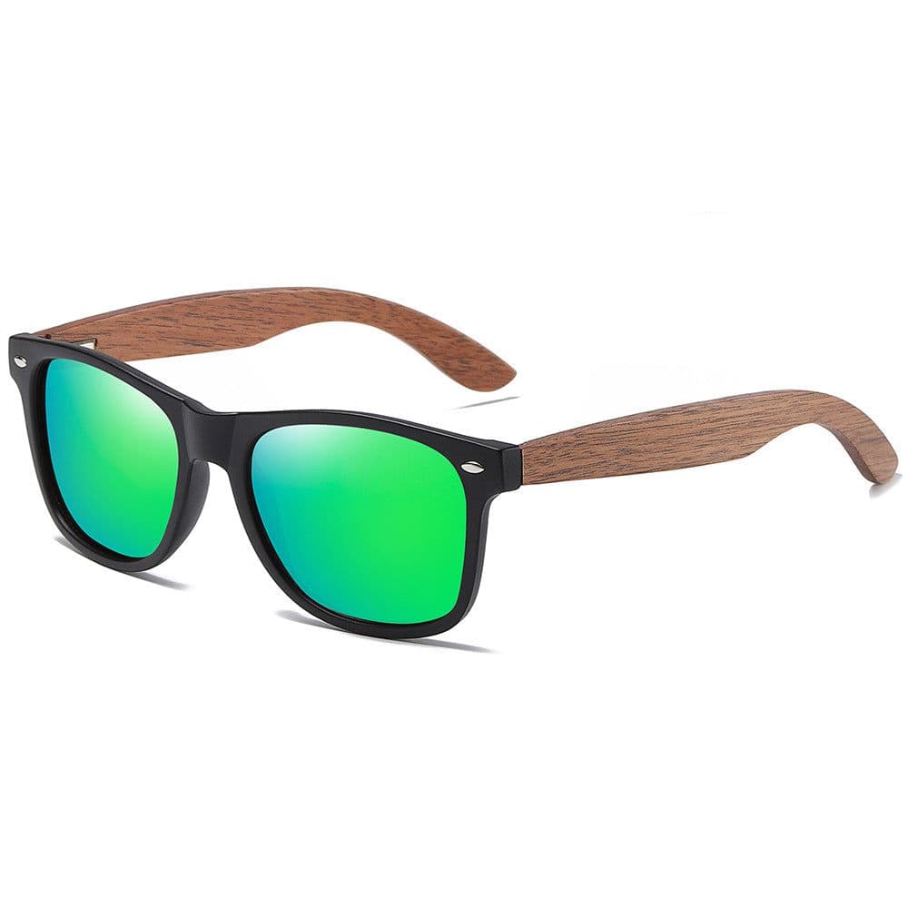image-KITHDIAL Wooden Polarized Sunglasses 7061H Walnut Frame UV400