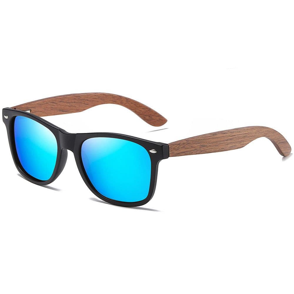 image-KITHDIAL Wooden Polarized Sunglasses 7061H Walnut Frame UV400