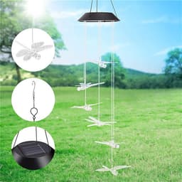 image-Solar LED Garden Stake Light Butterfly Hummingbird Outdoor Lawn Decoration