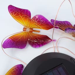 image-Solar LED Garden Stake Light Butterfly Hummingbird Outdoor Lawn Decoration