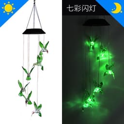 image-Solar LED Garden Stake Light Butterfly Hummingbird Outdoor Lawn Decoration