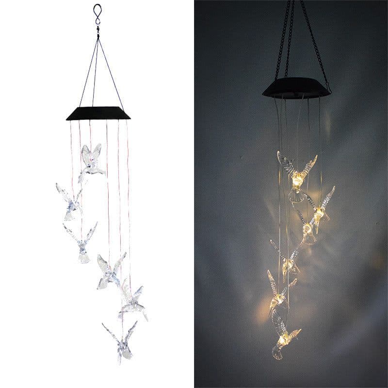 image-Solar LED Garden Stake Light Butterfly Hummingbird Outdoor Lawn Decoration